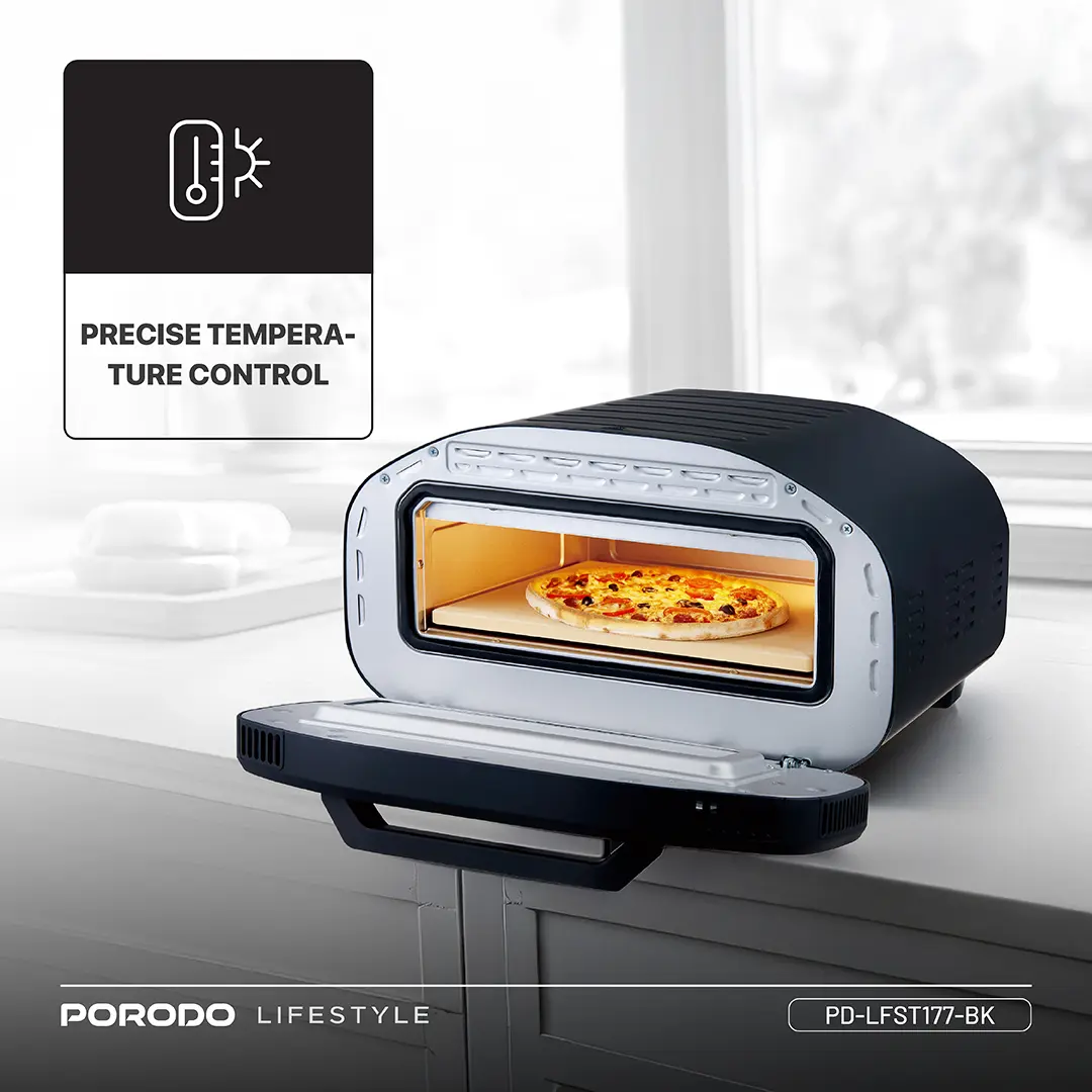 Porodo Lifestyle 12'' Indoor Electric Pizza Maker 4 Porodo Lifestyle 12'' Indoor Electric Pizza Maker - Image 4