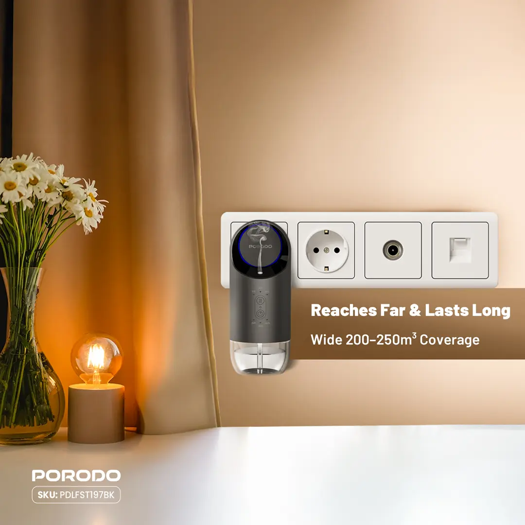 Porodo Lifestyle Wall Plug-In Essential Oil Diffuser 4 Porodo Lifestyle Wall Plug-In Essential Oil Diffuser - Image 4