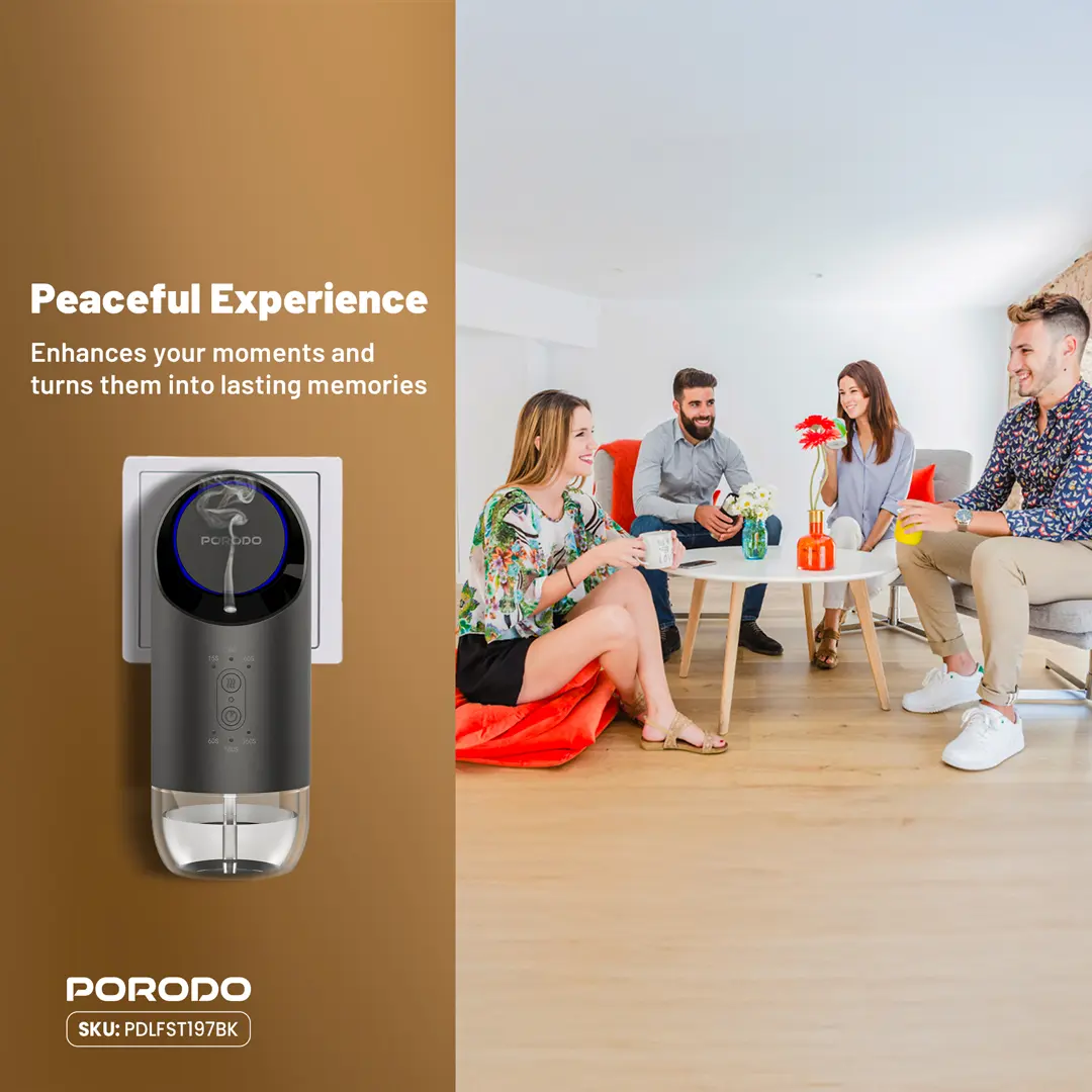 Porodo Lifestyle Wall Plug-In Essential Oil Diffuser 5 Porodo Lifestyle Wall Plug-In Essential Oil Diffuser - Image 5