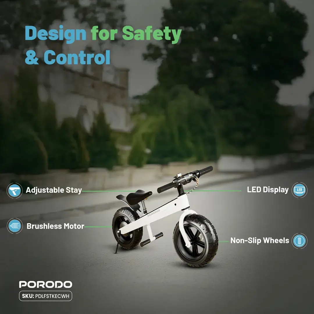 Porodo Lifestyle JoyCruiser Kids Electric Bike 4 Porodo Lifestyle JoyCruiser Kids Electric Bike - Image 4