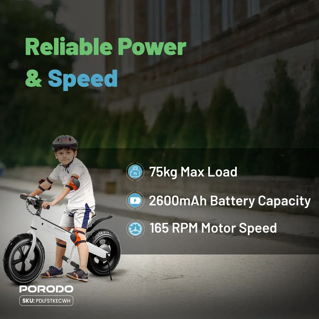 Porodo Lifestyle JoyCruiser Kids Electric Bike 5 Porodo Lifestyle JoyCruiser Kids Electric Bike - Image 5