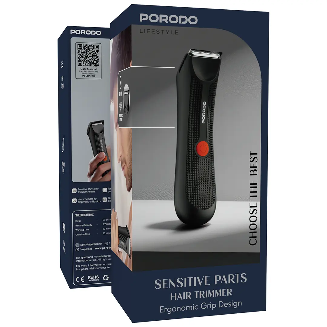 Porodo Lifestyle Sensitive Parts Hair Trimmer Ergonomic Grip Design 3 Porodo Lifestyle Sensitive Parts Hair Trimmer Ergonomic Grip Design - Image 3
