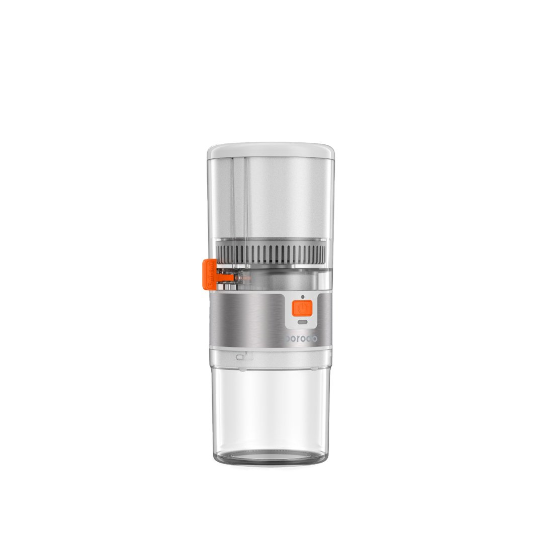 Porodo Lifestyle Portable Slow Juicer 55W - White / Orange 2 Porodo Lifestyle Portable Slow Juicer 55W - White / Orange - Image 2