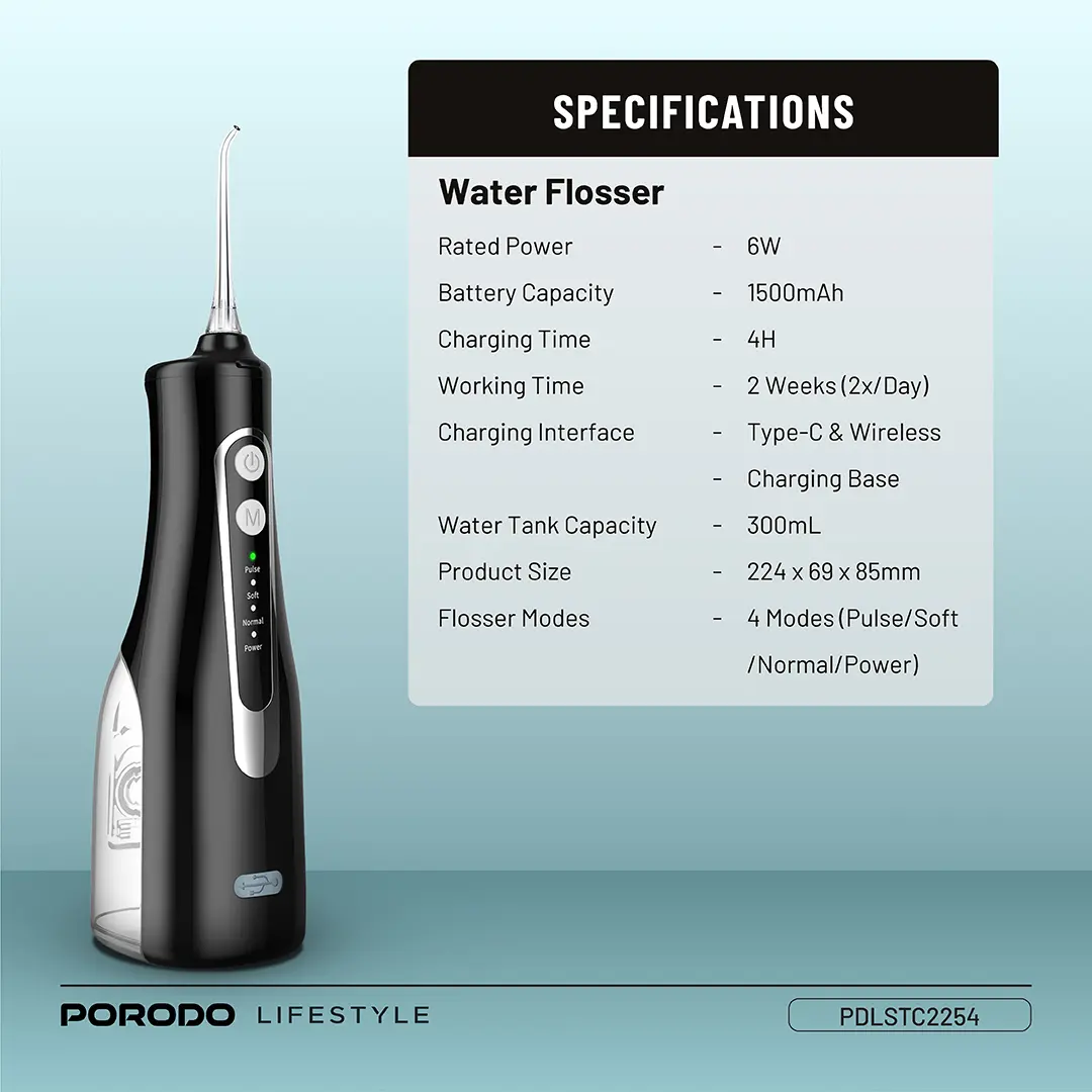 Porodo Lifestyle Ultimate Oral Care Duo Electric Toothbrush & Water Flosser Combo 3 Porodo Lifestyle Ultimate Oral Care Duo Electric Toothbrush & Water Flosser Combo - Image 3