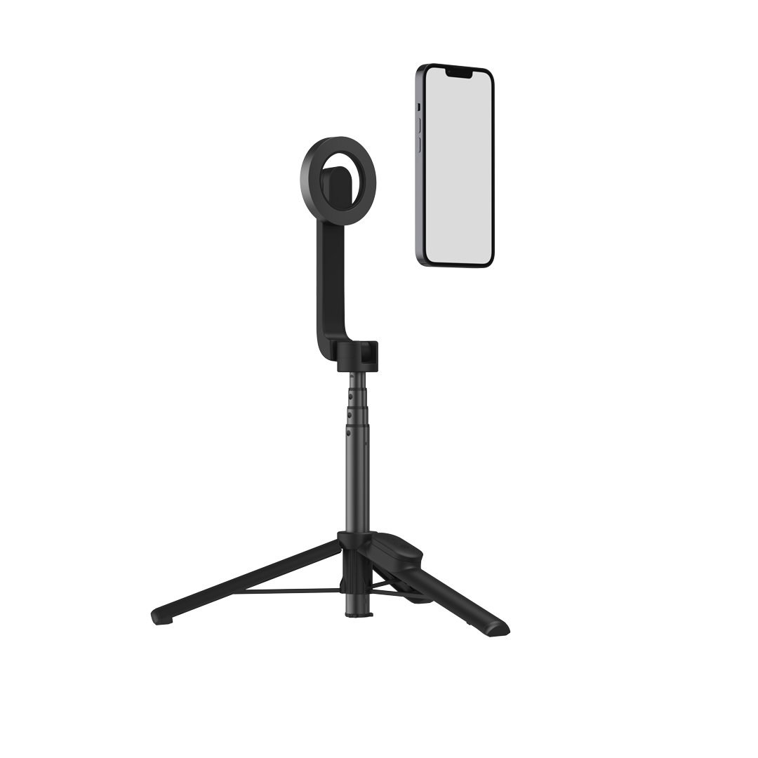 Porodo Magnetic Selfie Stick 64.5cm Extendable with 3 Leg Tripod and Remote Control 2 Porodo Magnetic Selfie Stick 64.5cm Extendable with 3 Leg Tripod and Remote Control - Image 2
