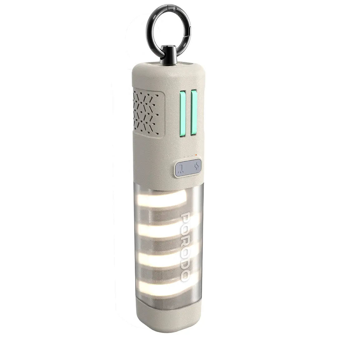 Porodo PowerBeam 5000mAh Power Bank with Built-In Flashlight - Khaki 2 Porodo PowerBeam 5000mAh Power Bank with Built-In Flashlight - Khaki - Image 2