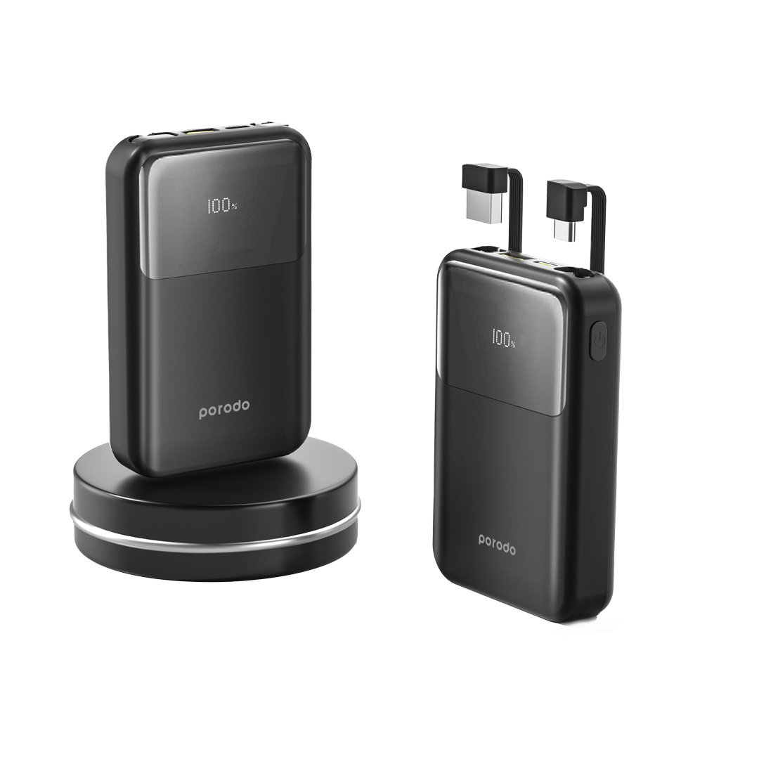 Porodo 10000 mAh 18W Powerbank with Type C and Lightning Cable 2 Porodo 10000 mAh 18W Powerbank with Type C and Lightning Cable - Image 2