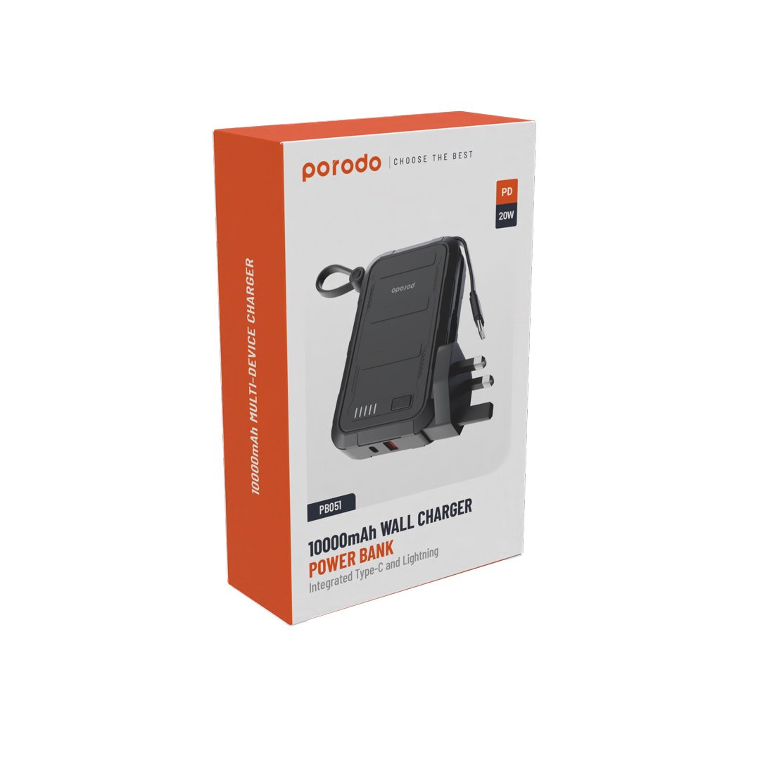 Porodo 10000mAh Wall Charger Power Bank 5 Porodo 10000mAh Wall Charger Power Bank - Image 5