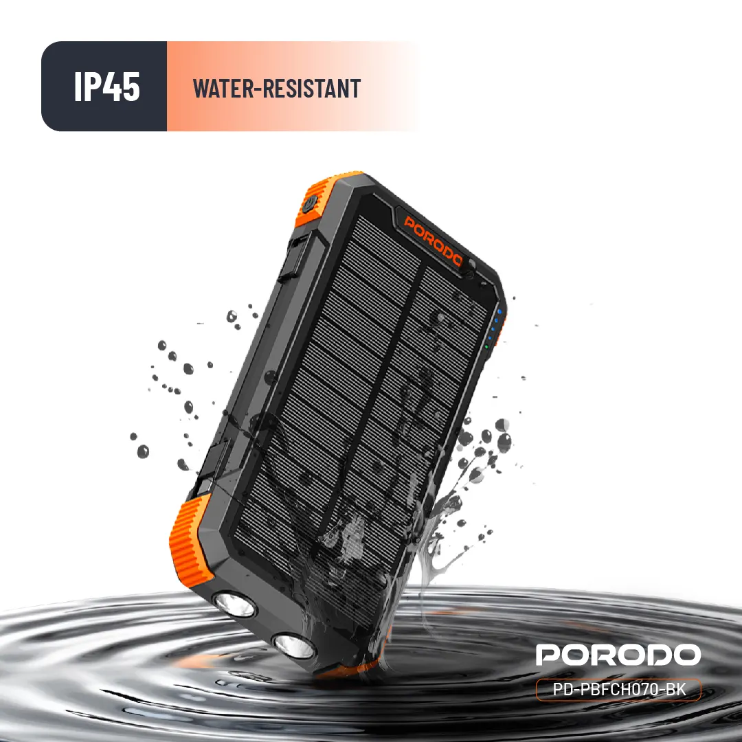 Porodo Power Bank 20000mAh 4-Panel Solar 3 Porodo Power Bank 20000mAh 4-Panel Solar - Image 3
