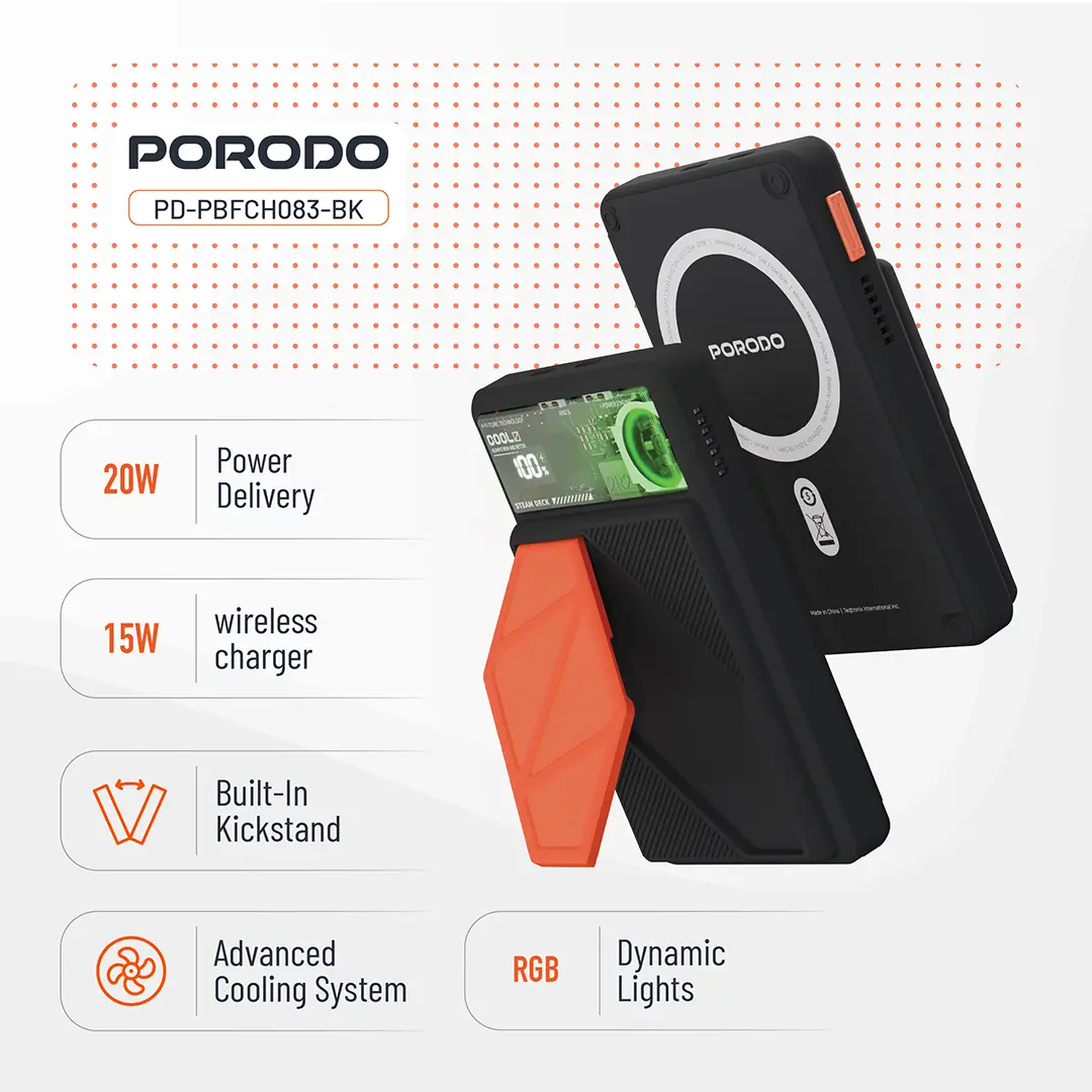 Porodo 10000mAh MagSafe Power Bank 3 Porodo 10000mAh MagSafe Power Bank - Image 3