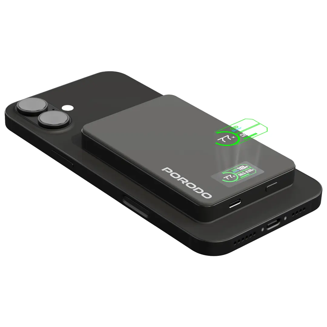 Porodo 10000mAh MagSafe Power Bank - Dark Gray 2 Porodo 10000mAh MagSafe Power Bank - Dark Gray - Image 2