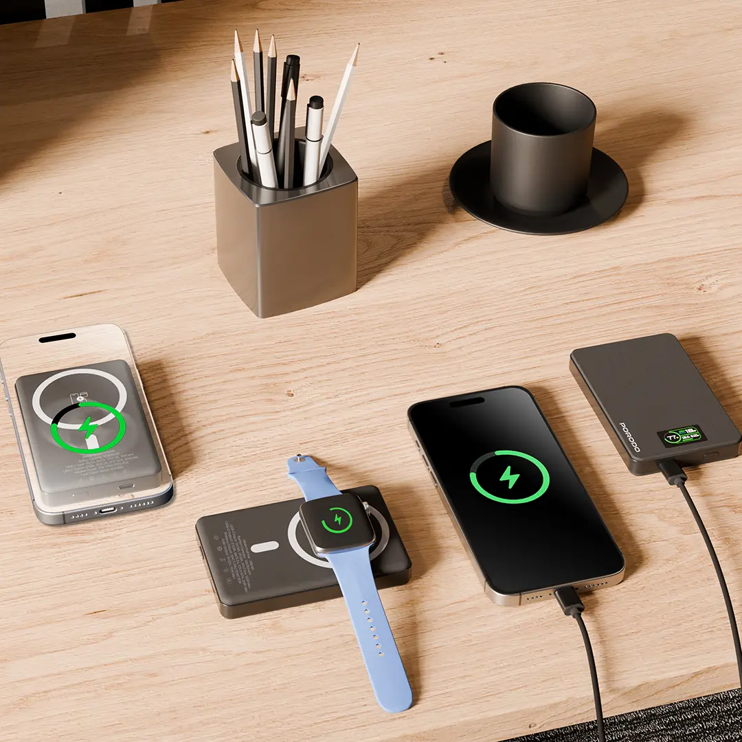 Porodo 10000mAh MagSafe Power Bank - Dark Gray 5 Porodo 10000mAh MagSafe Power Bank - Dark Gray - Image 5