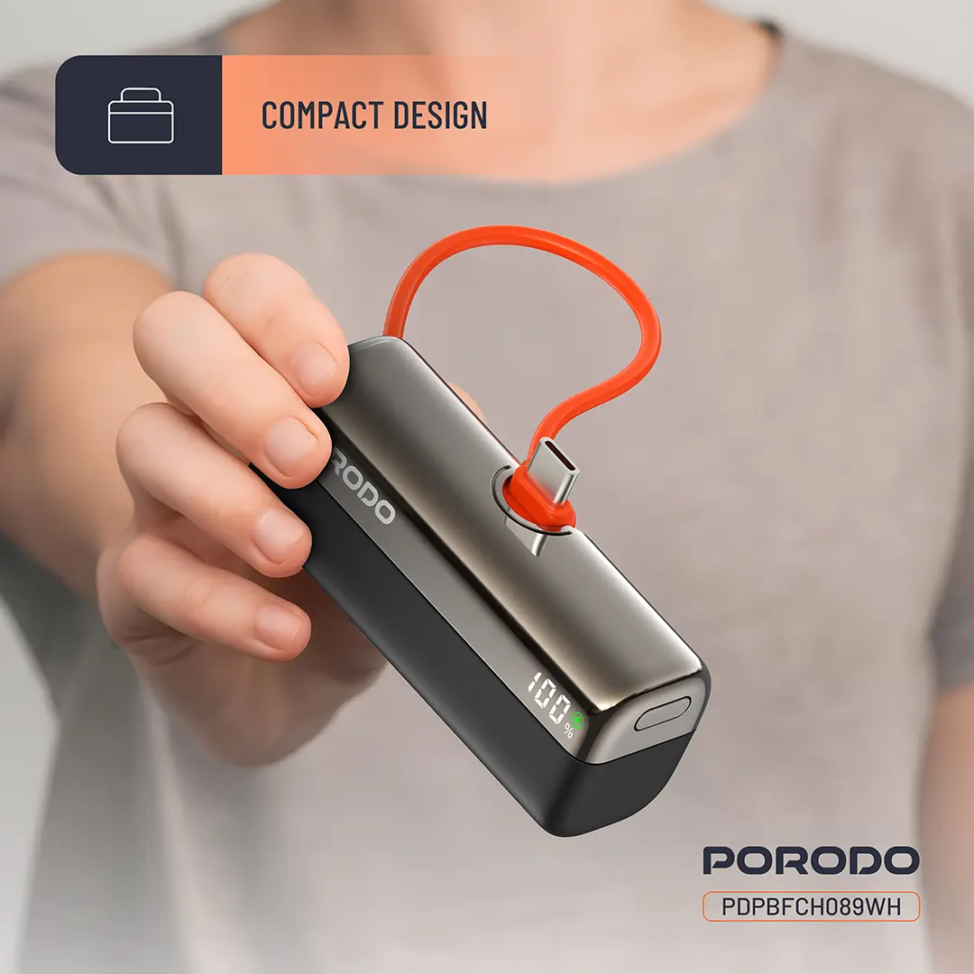Porodo Pocket Volt 5000mAh Power Bank 4 Porodo Pocket Volt 5000mAh Power Bank - Image 4