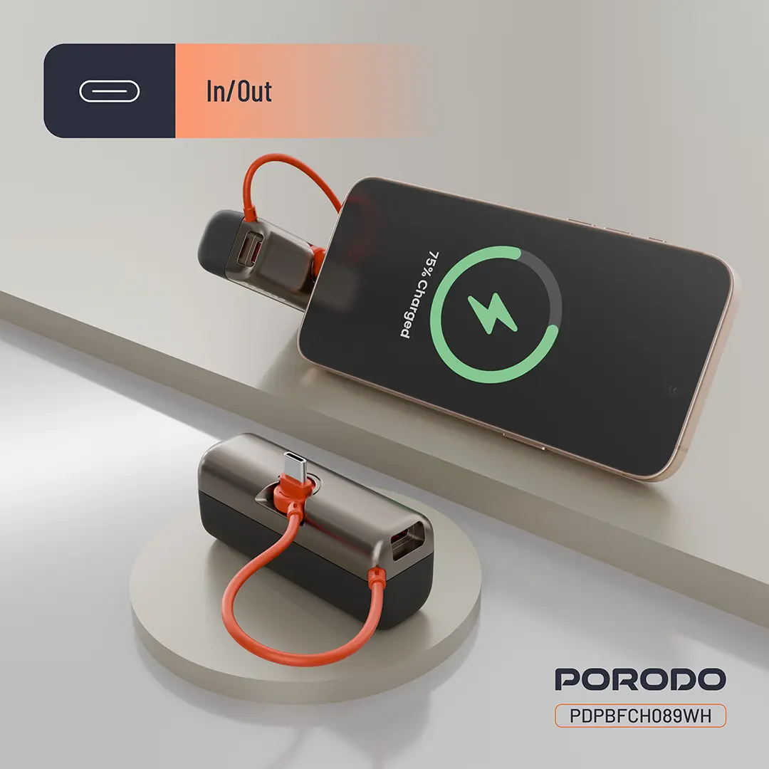Porodo Pocket Volt 5000mAh Power Bank 5 Porodo Pocket Volt 5000mAh Power Bank - Image 5