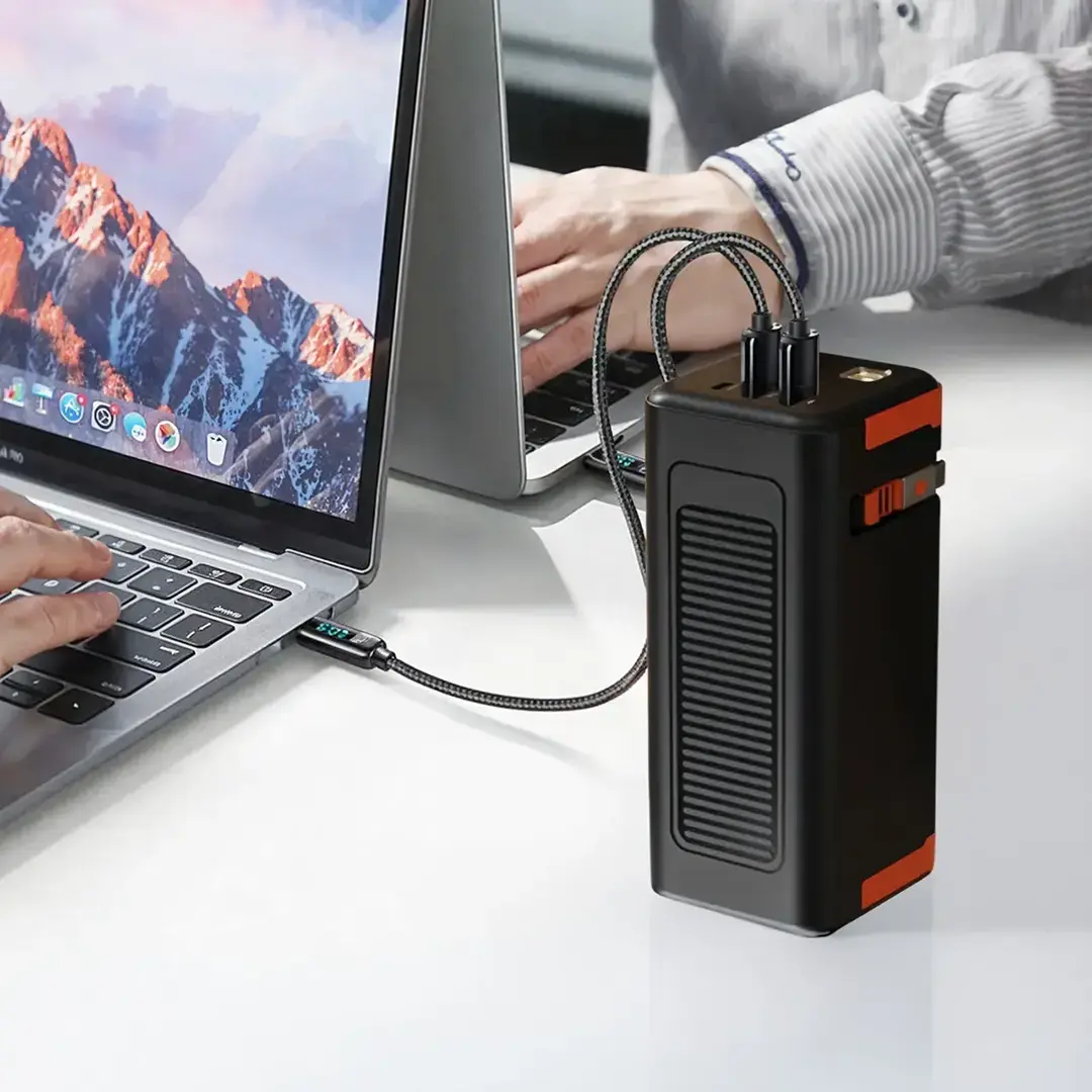 Porodo Power Boost 50000mAh Power Bank with Retractable Type-C Cable 4 Porodo Power Boost 50000mAh Power Bank with Retractable Type-C Cable - Image 4