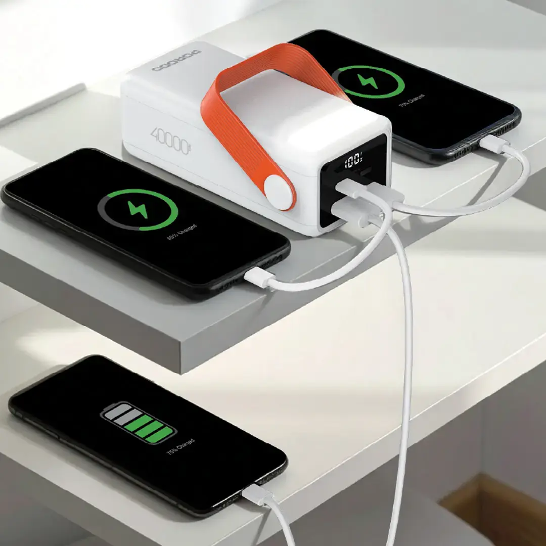 Porodo PortaPower 40000mAh Power Bank with Built-In LED Lighting 3 Porodo PortaPower 40000mAh Power Bank with Built-In LED Lighting - Image 3