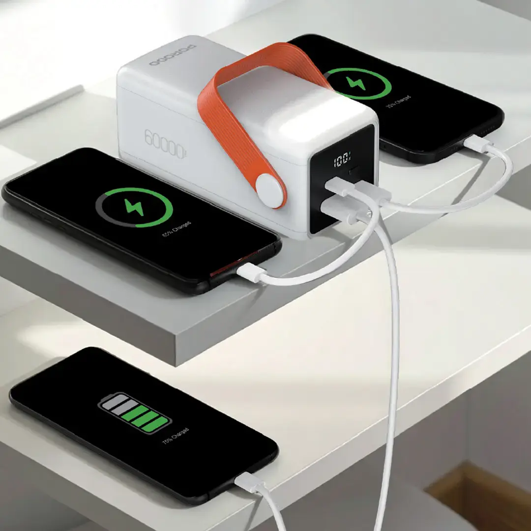 Porodo PortaPower 60000mAh Power Bank with Built-In LED Lighting 3 Porodo PortaPower 60000mAh Power Bank with Built-In LED Lighting - Image 3