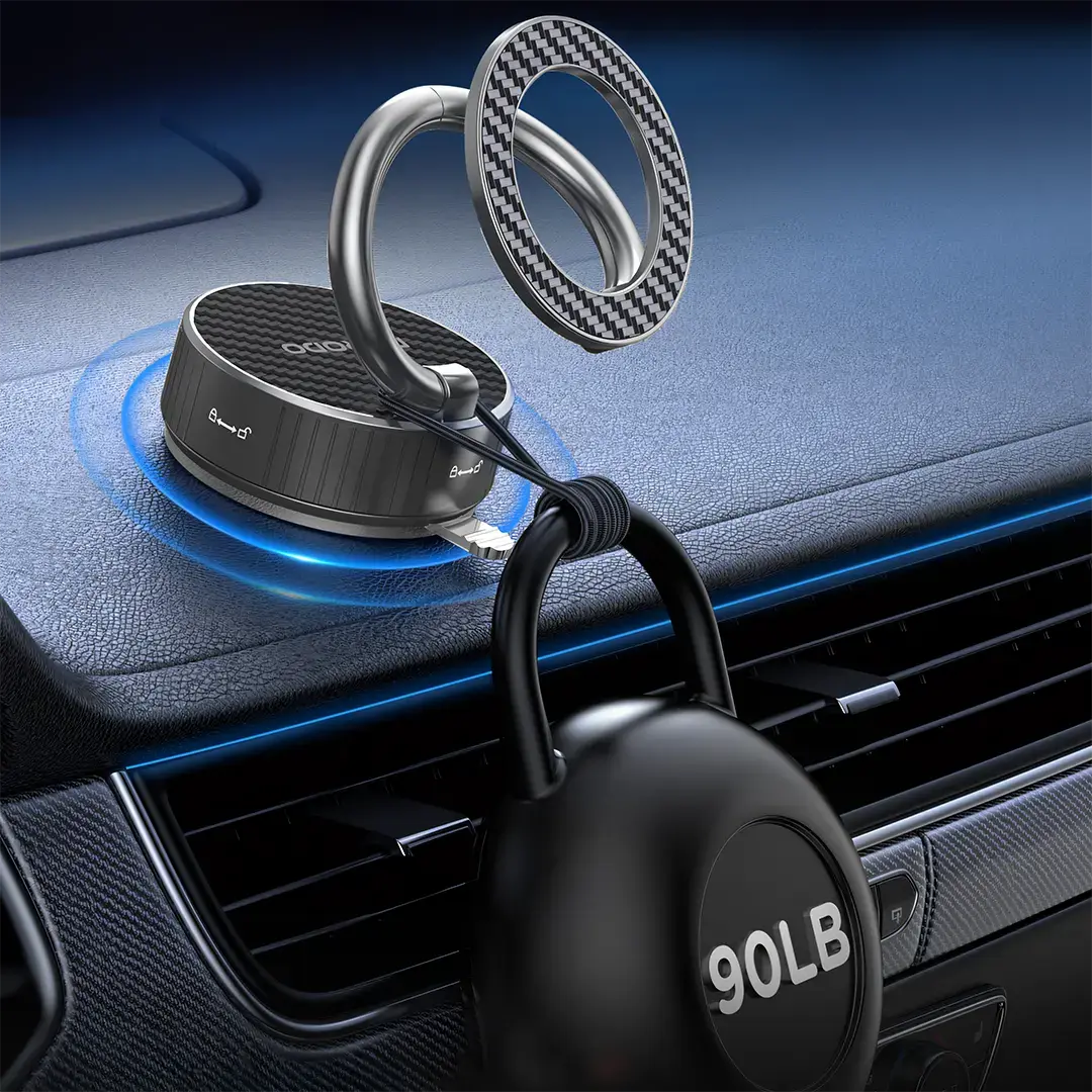 Porodo MagCurve Suction Phone Mount 5 Porodo MagCurve Suction Phone Mount - Image 5