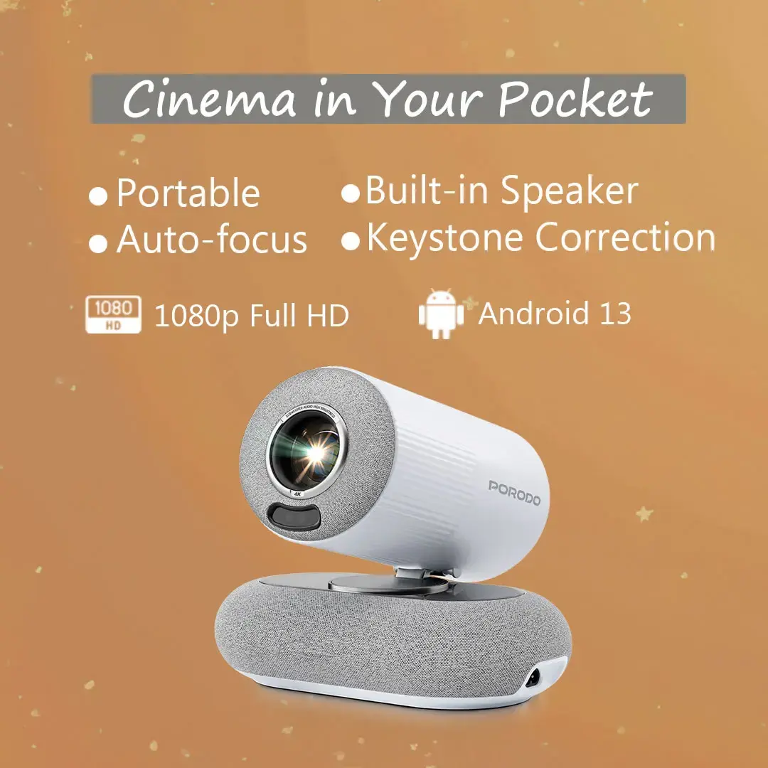 Porodo Lumacast Smart Full HD Projector Auto Focus & Keystone 3 Porodo Lumacast Smart Full HD Projector Auto Focus & Keystone - Image 3