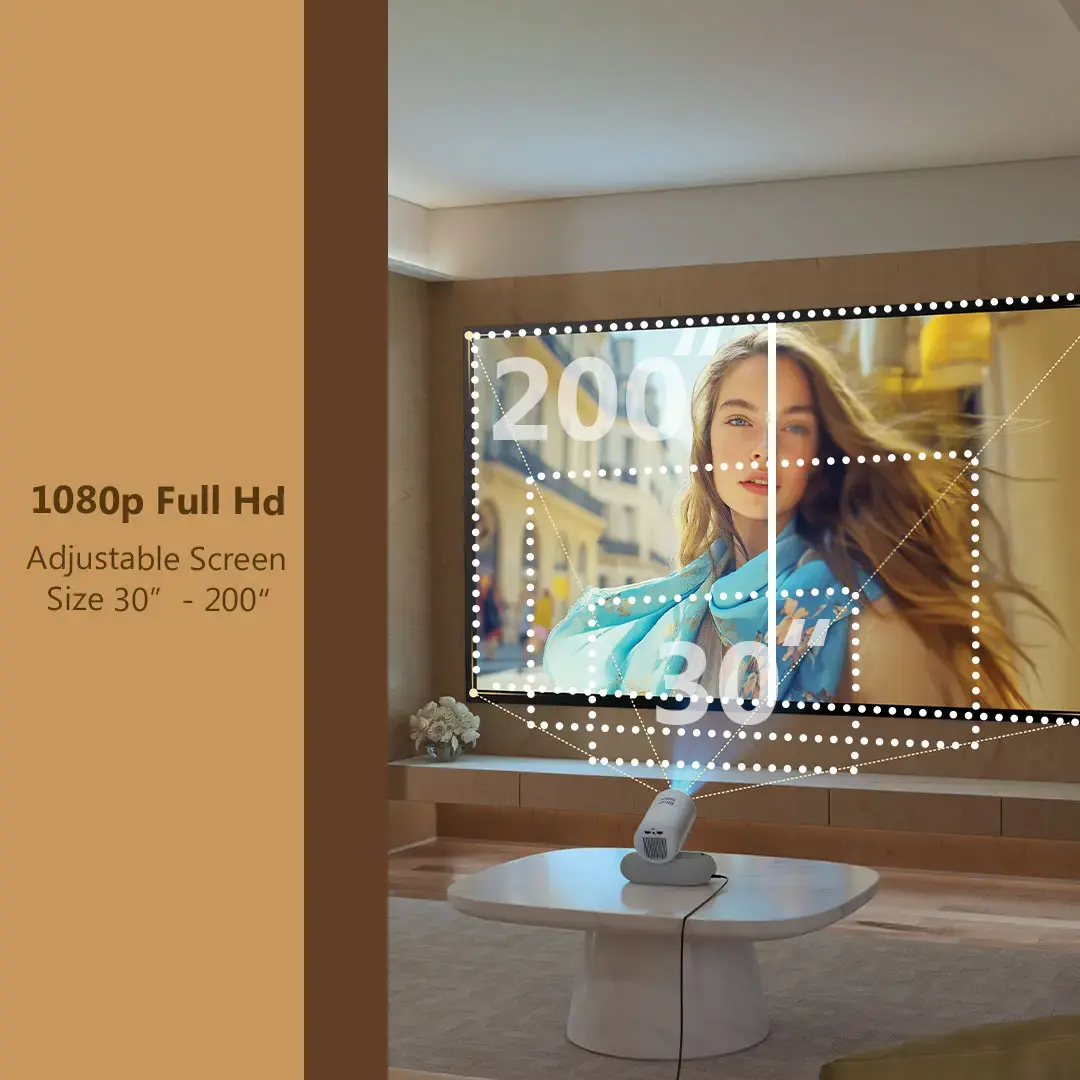 Porodo Lumacast Smart Full HD Projector Auto Focus & Keystone 6 Porodo Lumacast Smart Full HD Projector Auto Focus & Keystone - Image 6