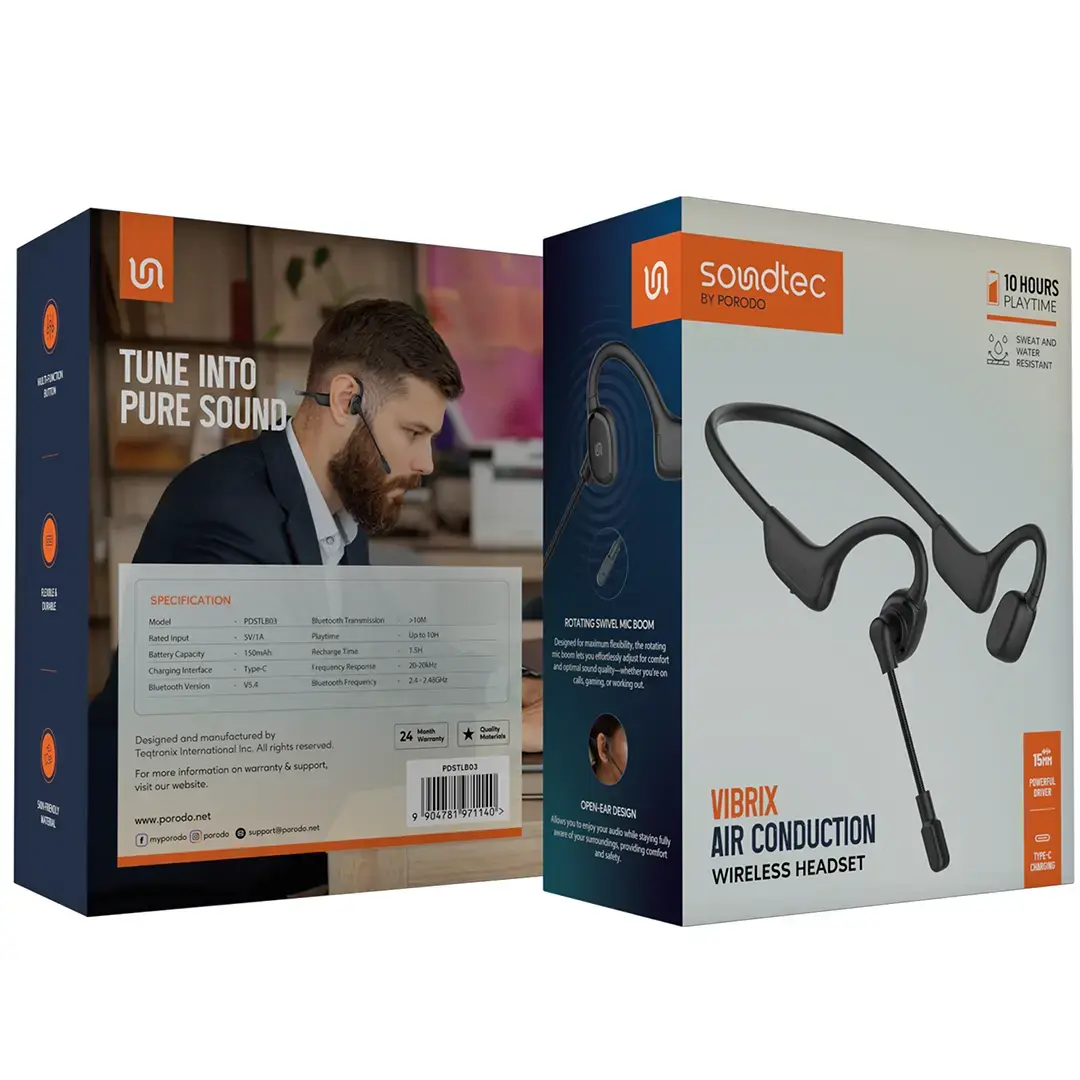 Porodo Soundtec Vibrix Air Conduction Wireless Headset 3 Porodo Soundtec Vibrix Air Conduction Wireless Headset - Image 3