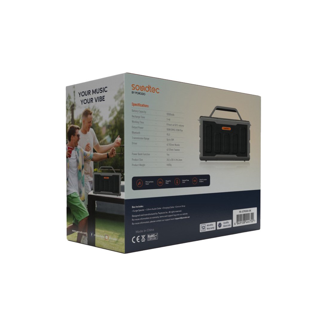 Porodo Soundtec Surge 2.2 Channel Party Speaker 4 Porodo Soundtec Surge 2.2 Channel Party Speaker - Image 4