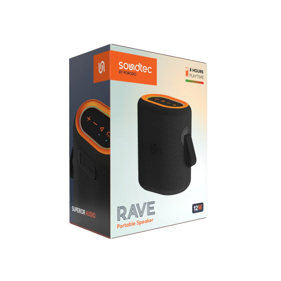 Porodo Soundtec Rave Portable Speaker 3 Porodo Soundtec Rave Portable Speaker - Image 3