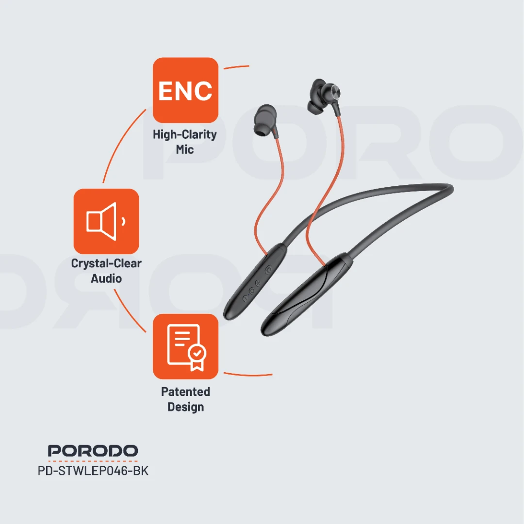 Porodo Soundtec Echo Flex Magnetic Buds Hall-Switch Technology 3 Porodo Soundtec Echo Flex Magnetic Buds Hall-Switch Technology - Image 3
