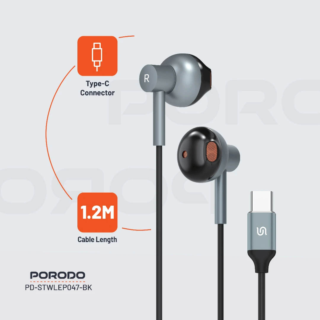 Porodo Soundtec Stereo Earphones 3 Porodo Soundtec Stereo Earphones - Image 3
