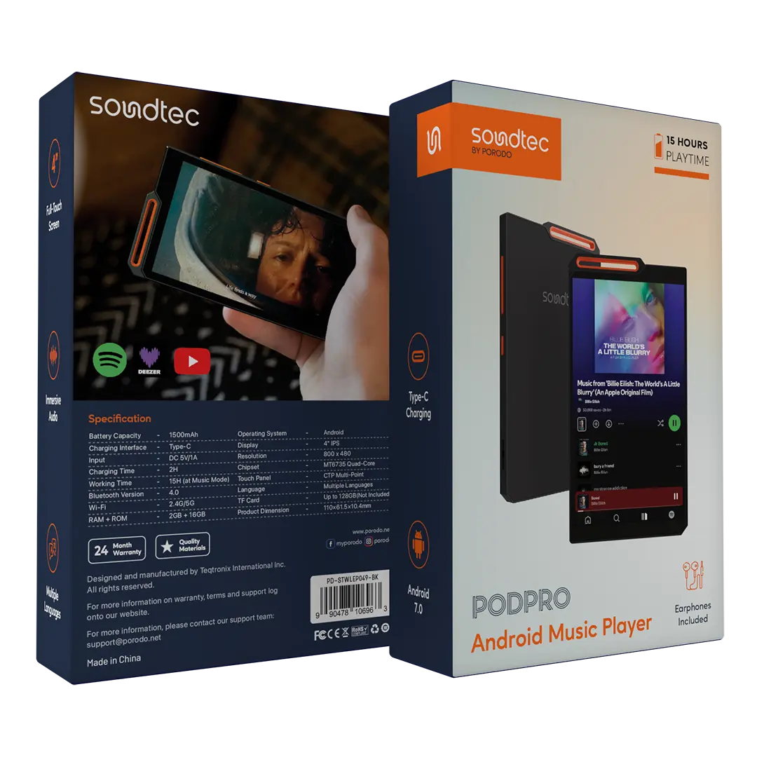 Porodo Soundtec Pod Pro Android Music Player 5 Porodo Soundtec Pod Pro Android Music Player - Image 5