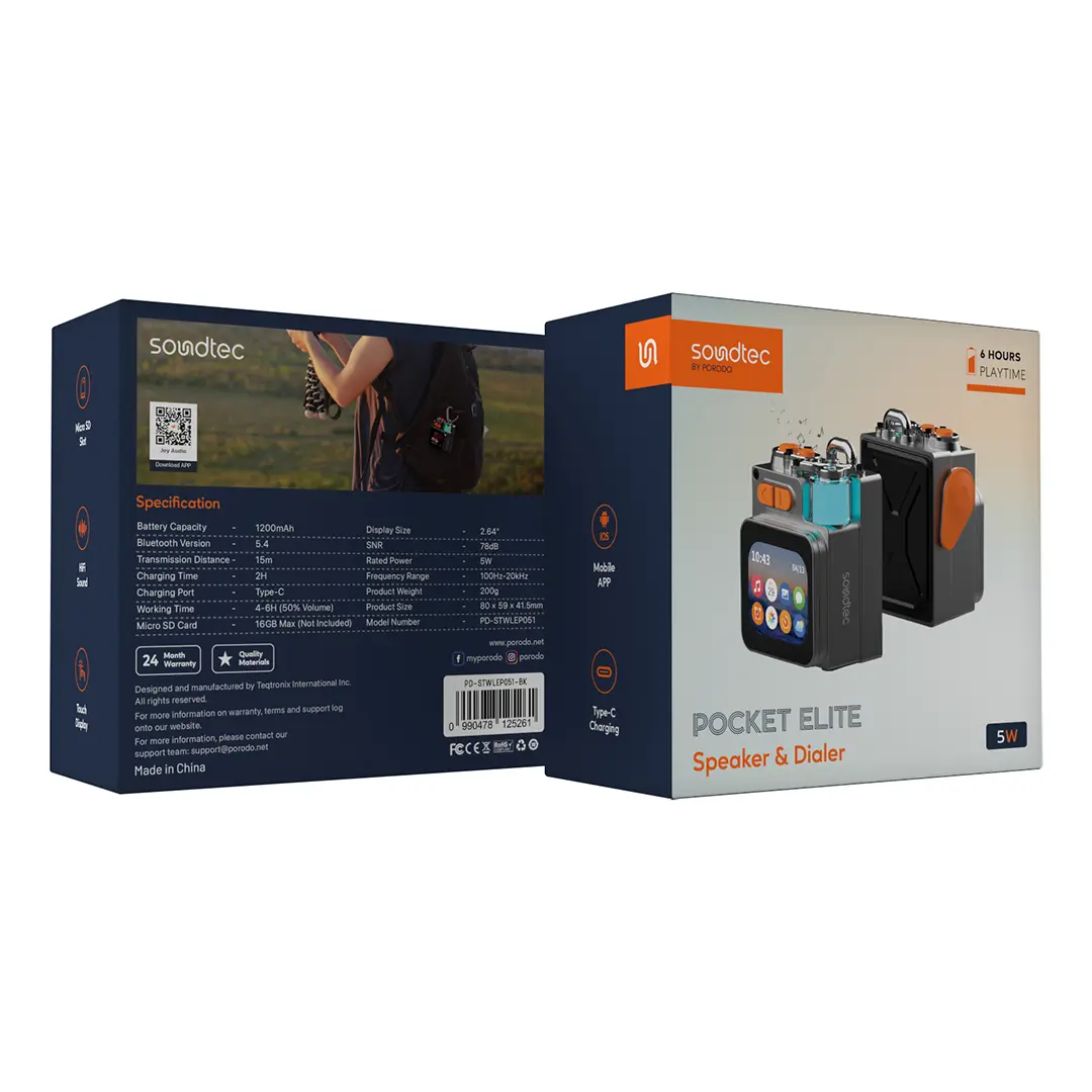 Porodo Soundtec Pocket Elite Speaker & Dialer 3 Porodo Soundtec Pocket Elite Speaker & Dialer - Image 3