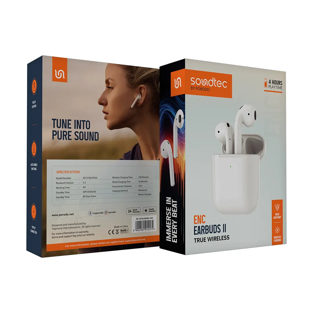 Porodo Soundtec ENC Earbuds 2 True Wireless 3 Porodo Soundtec ENC Earbuds 2 True Wireless - Image 3