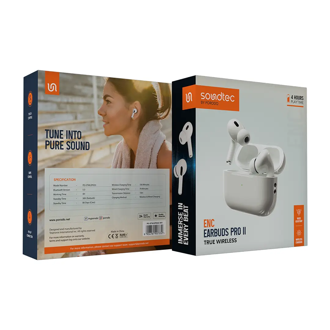 Porodo Soundtec ENC Earbuds Pro 2 True Wireless 3 Porodo Soundtec ENC Earbuds Pro 2 True Wireless - Image 3