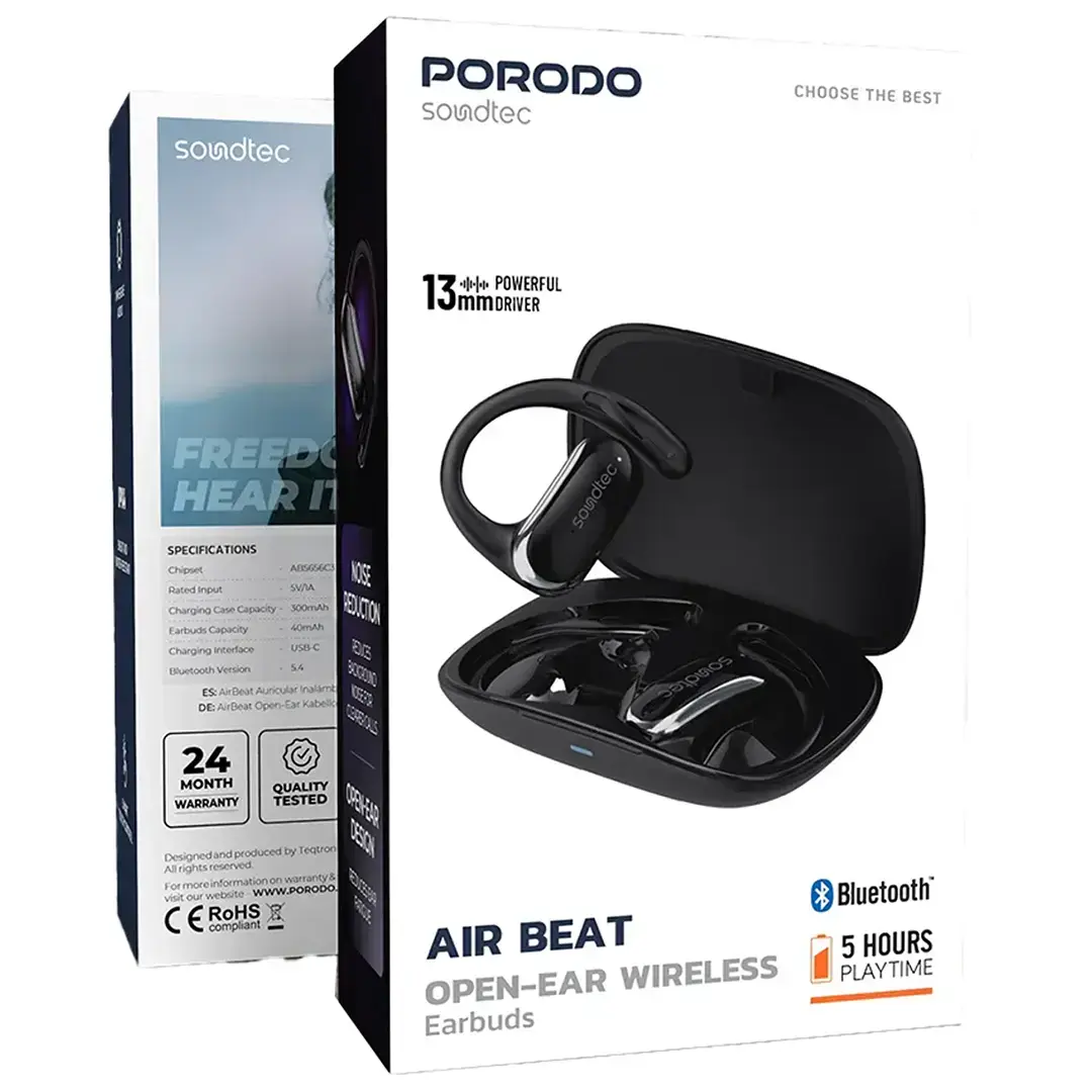 Porodo Soundtec Air Beat Open-Ear Wireless Earbuds 2 Porodo Soundtec Air Beat Open-Ear Wireless Earbuds - Image 2
