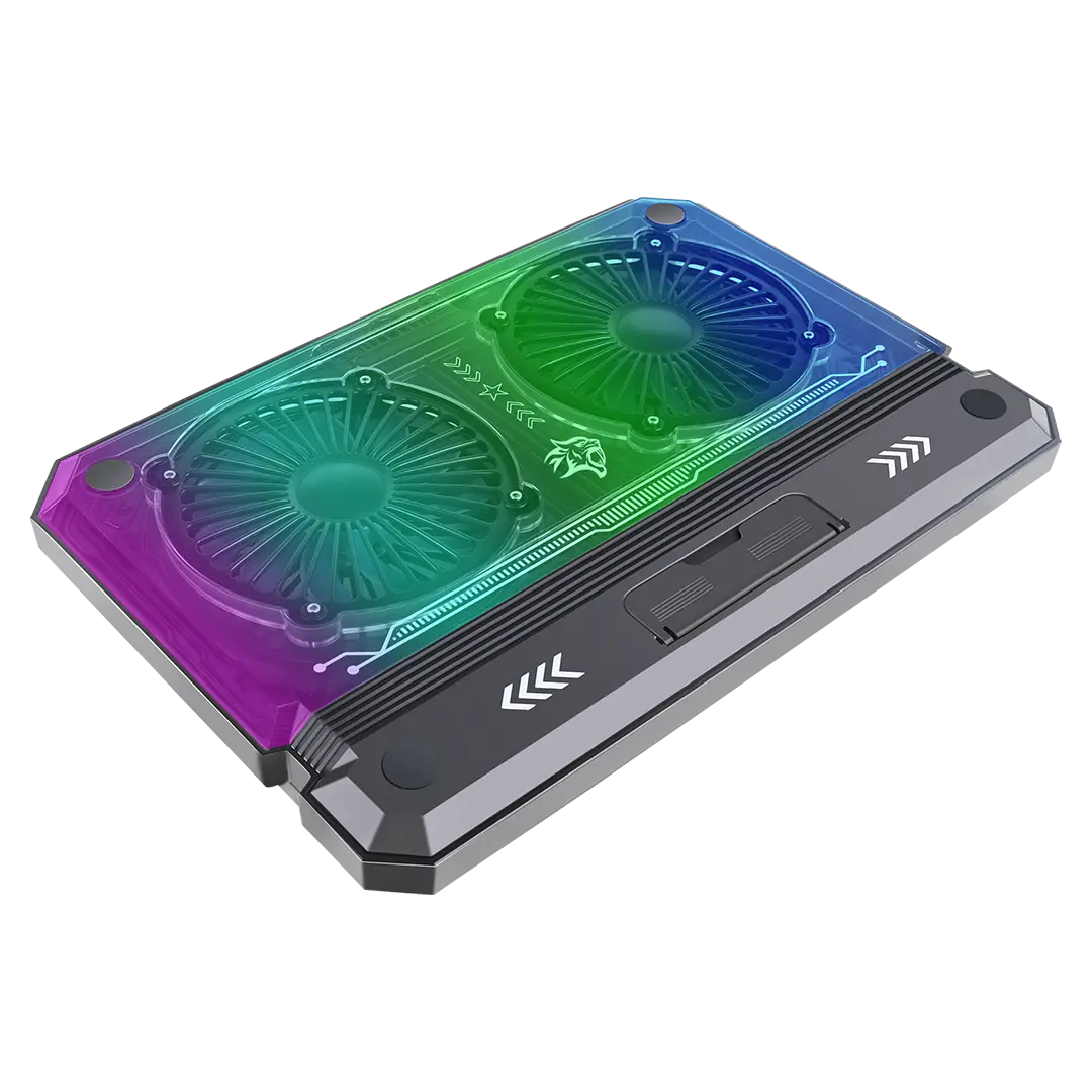 Porodo Gaming Crystal Shell Laptop Cooling Pad 3 Porodo Gaming Crystal Shell Laptop Cooling Pad - Image 3