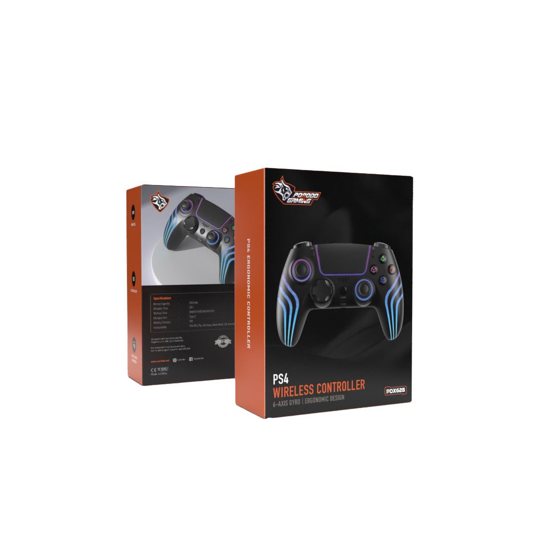 Porodo Gaming PS4 Wireless Controller 6-Axis Gyro & Ergonomic Design 2 Porodo Gaming PS4 Wireless Controller 6-Axis Gyro & Ergonomic Design - Image 2
