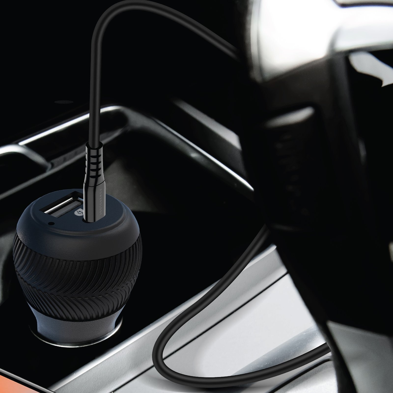 Powerology Ultra-Quick Car Charger with USB-C to Lightning MFI Cable - 0.9m / 3ft 2 Powerology Ultra-Quick Car Charger with USB-C to Lightning MFI Cable - 0.9m / 3ft - Image 2