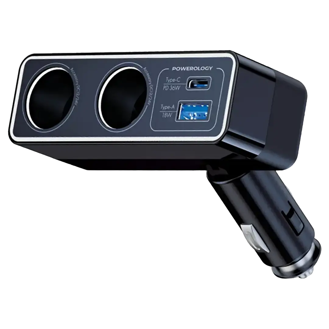 Powerology Brio 54W Multi-Port Car Charger 3 Powerology Brio 54W Multi-Port Car Charger - Image 3