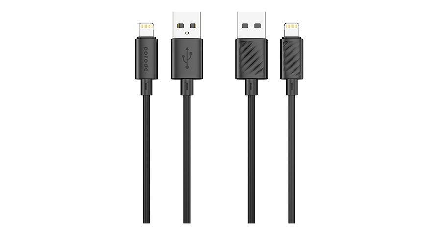 Porodo USB A to C PVC Cable 1.2m - Black 1 Porodo USB A to C PVC Cable 1.2m - Black