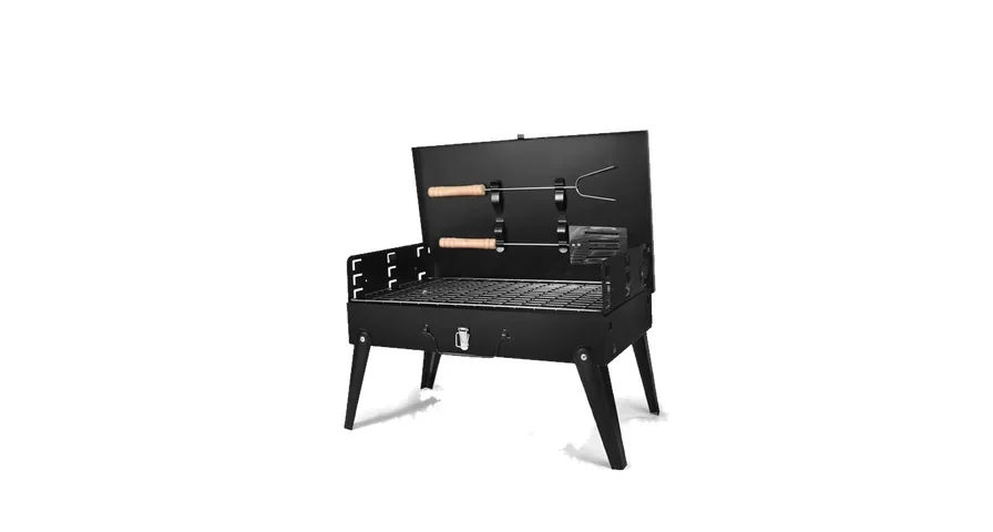 Green Lion Foldable BBQ Mate Camping Charcoal BBQ Grill - Black 1 Green Lion Foldable BBQ Mate Camping Charcoal BBQ Grill - Black