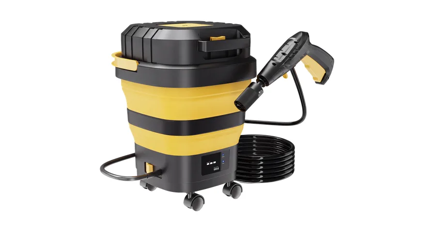 Green Lion Foldable Cordless Pressure Washer - Yellow 1 Green Lion Foldable Cordless Pressure Washer - Yellow